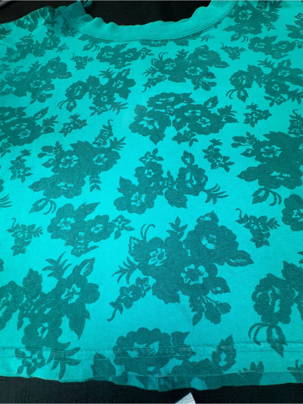 Vintage 80’s & 90’s Traffic Jam, Teal & Turquoise floral Top. M - Picture 4 of 15